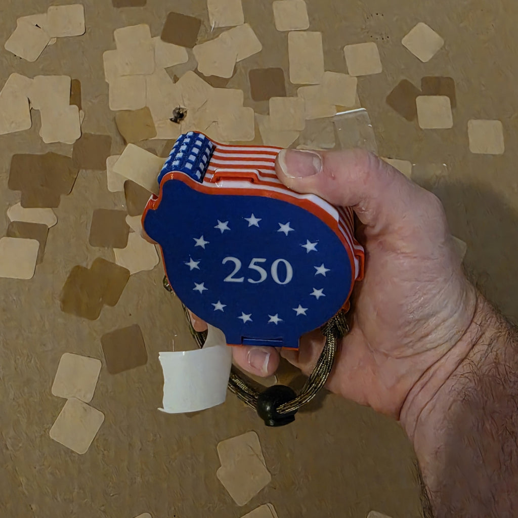 4th of July, America 250 - Compact Pro Cardboard Target Taper / Paster Dispenser - USPSA, IPSC, IDPA, PCSL, TTG