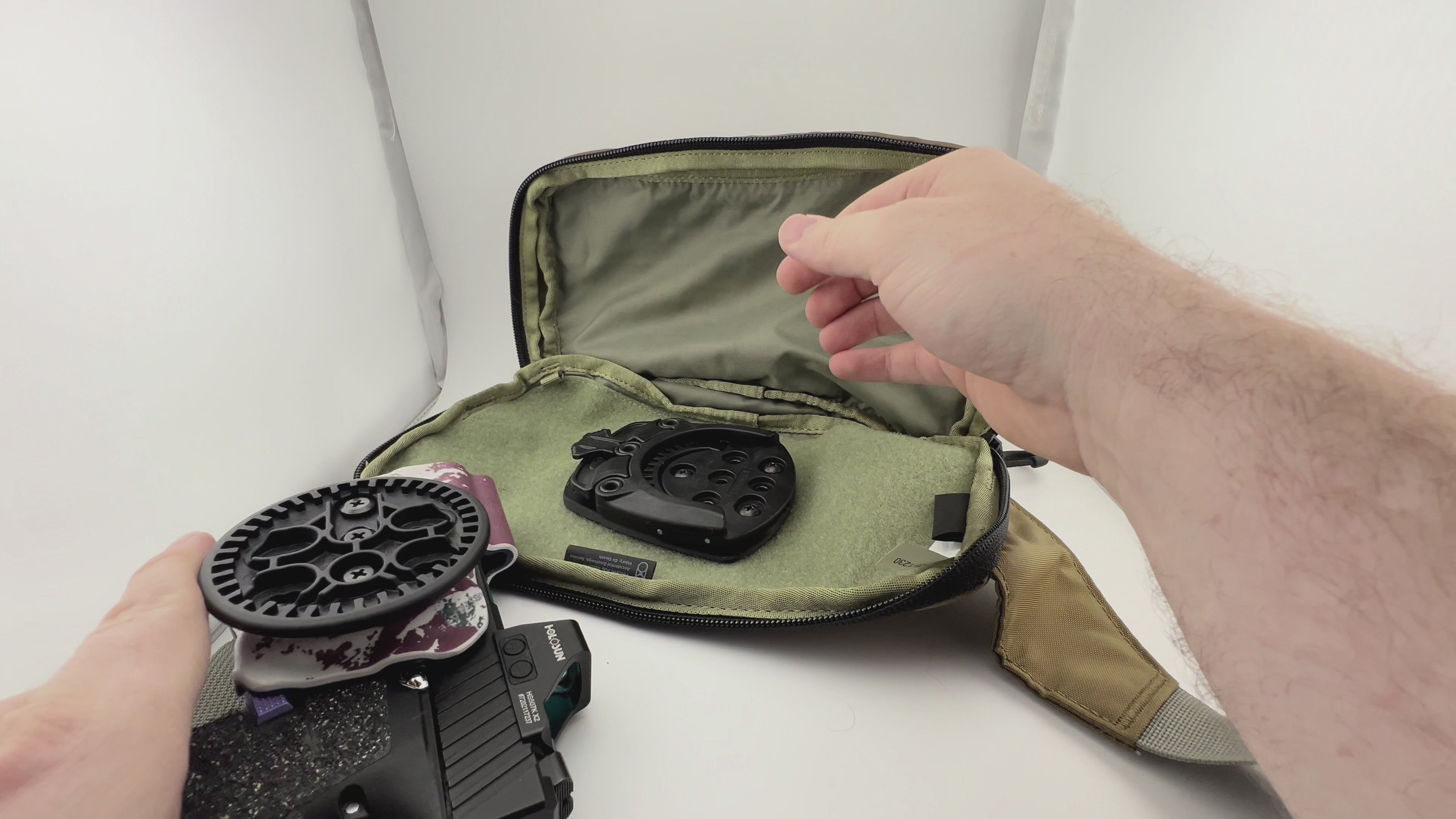 CCW Shield by C.D.S. - Hook Adapter Plate for Quick Disconnect Holster Systems to be used in CCW Bags